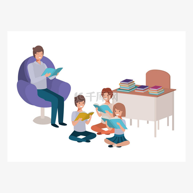 teacher-reading-in-the-classroom-with-students