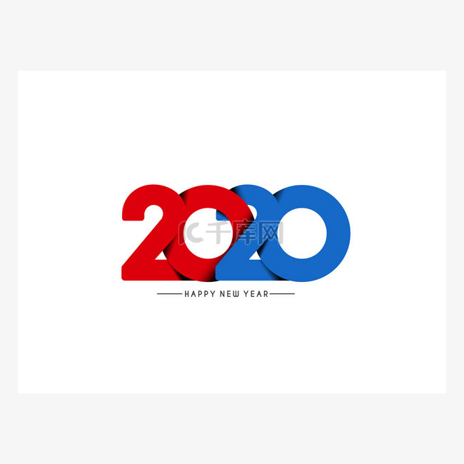 新年快乐 2020 文本设计拍
