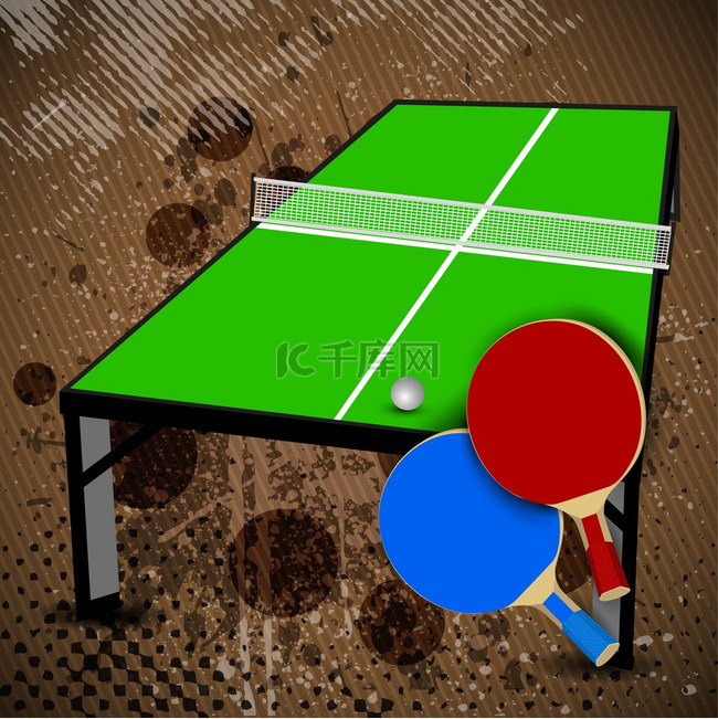 两个表网球或 ping pon