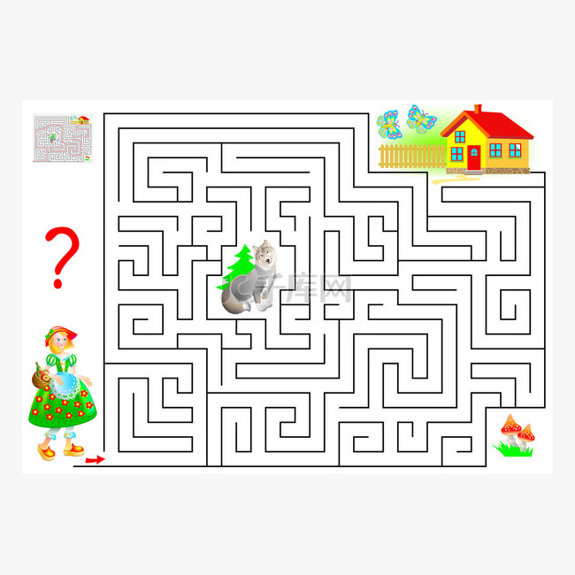 逻辑益智游戏与迷宫为儿童和成人