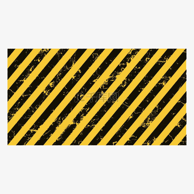 黄色背景上带有黑色条纹的警告标