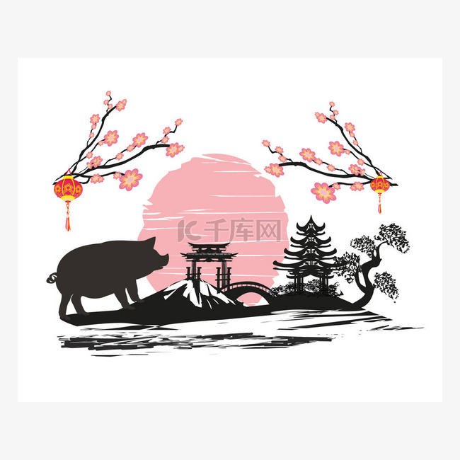 中国生肖猪年