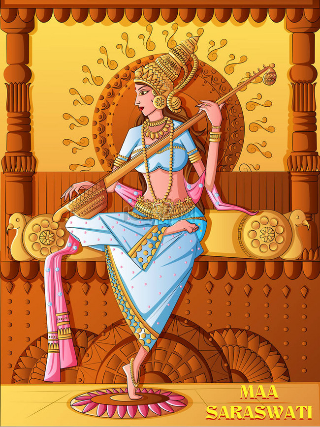 印度女神 saraswati 