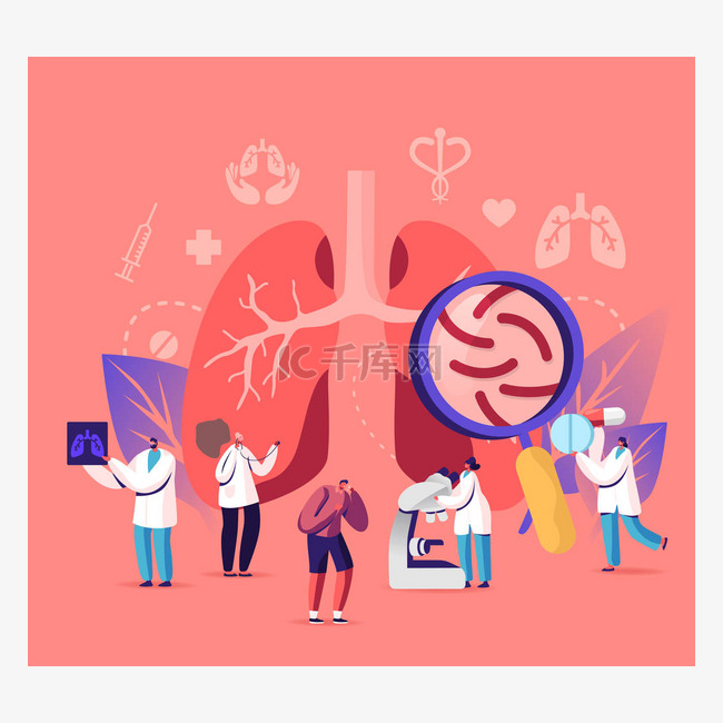 Respiratory Medicine Pulmonology Healthcare Concept. Doctors Check Human Tuberculosis or