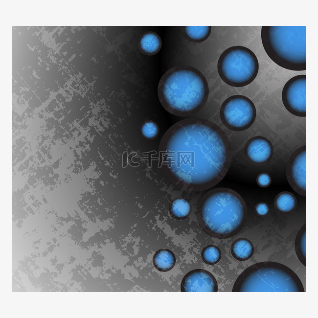 蓝色圆圈抽象金属背景