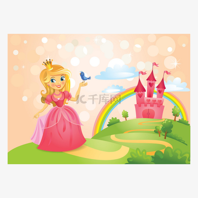 童话里的城堡和美丽的公主