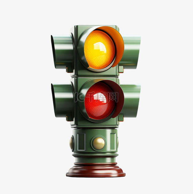 红绿灯几何交通免扣元素装饰素材
