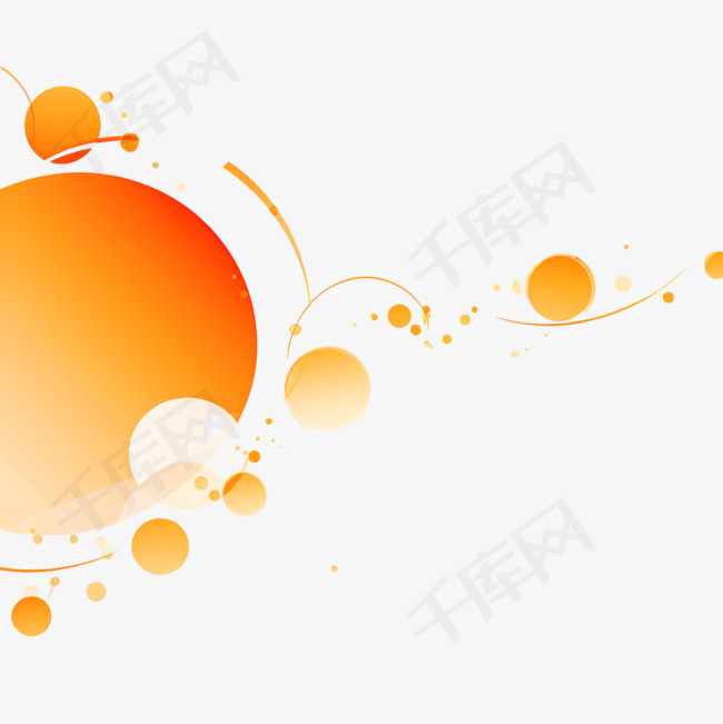 抽象橙色圆形背景