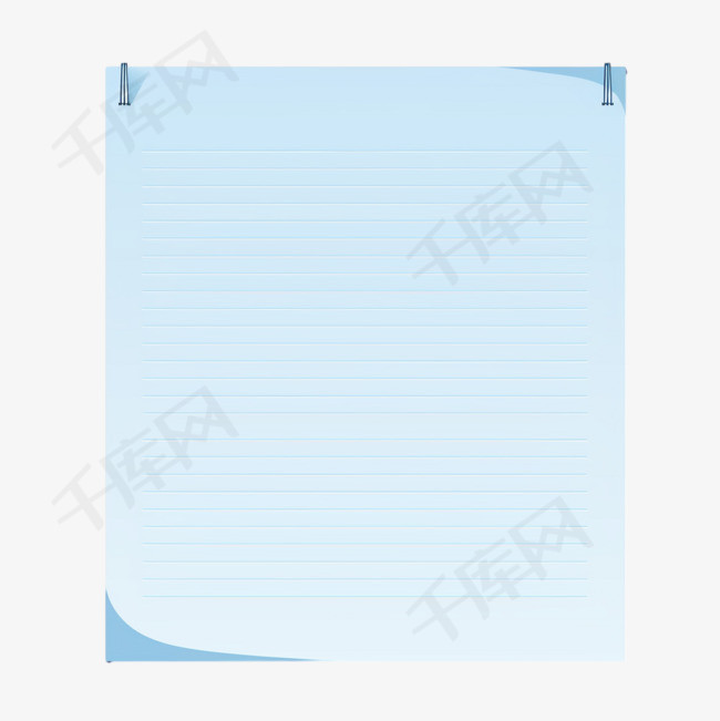 空白蓝色信纸设计矢量
