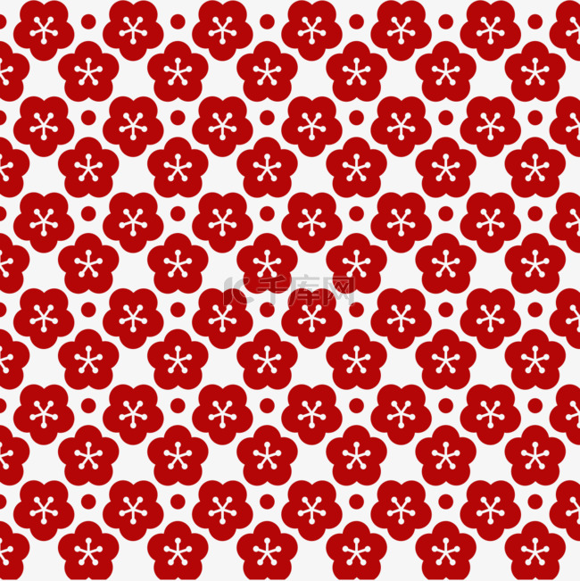 春节底图红色中式花纹元素