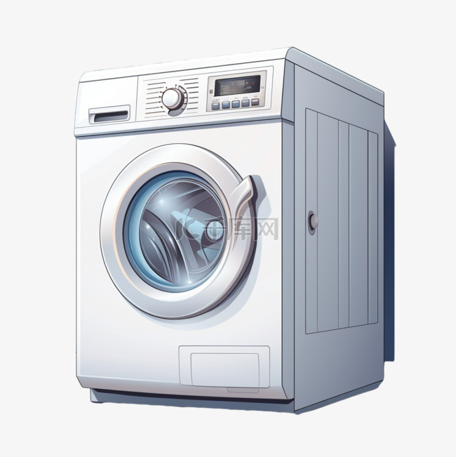 洗衣机家用电器元素立体免扣图案