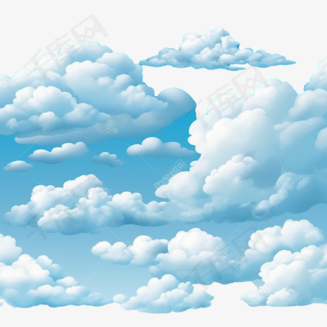 绚丽的云朵背景与蓝天设计