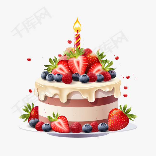 带蛋糕的生日锦旗