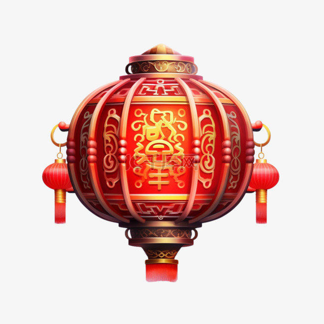 灯笼红色中国风热烈节日扁平庆祝