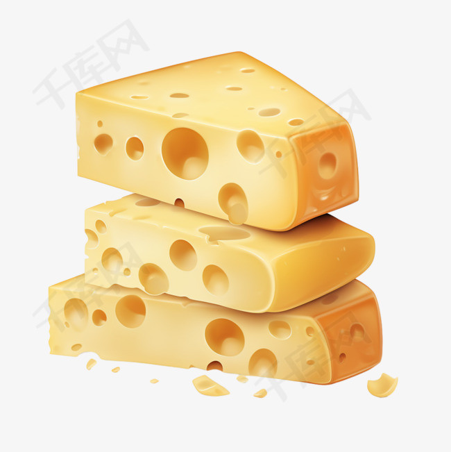 奶酪孤立卡通艺术插图