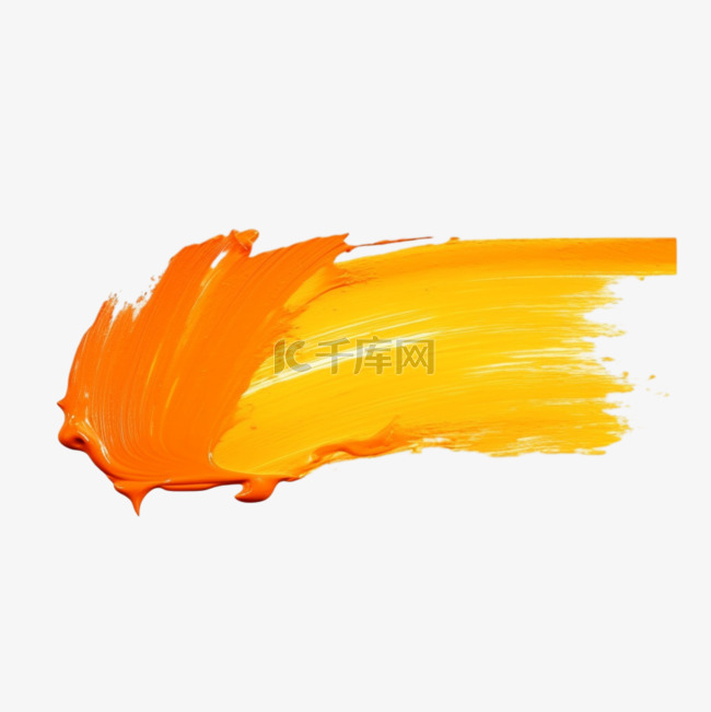 橙黄笔触笔墨墨点颜色色彩颜料