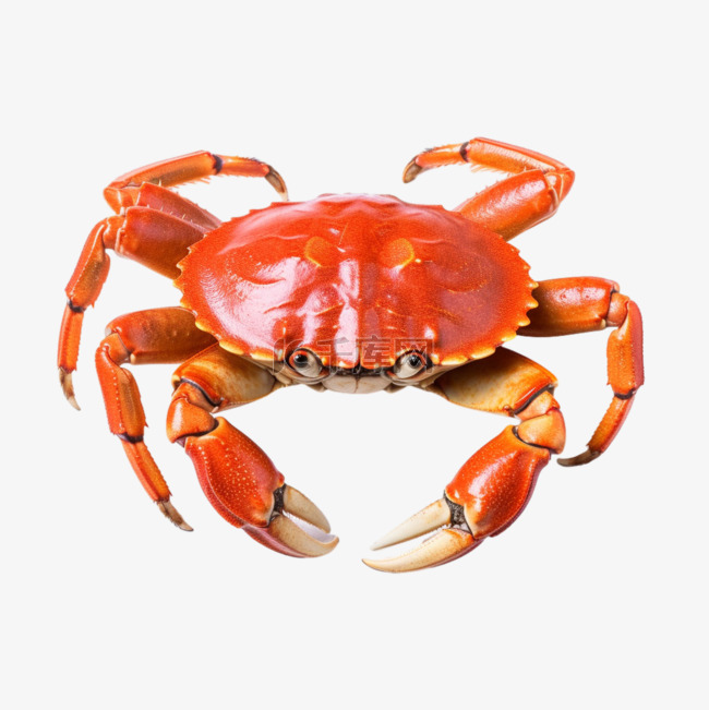 重阳日螃蟹红色螃蟹大闸蟹美食手