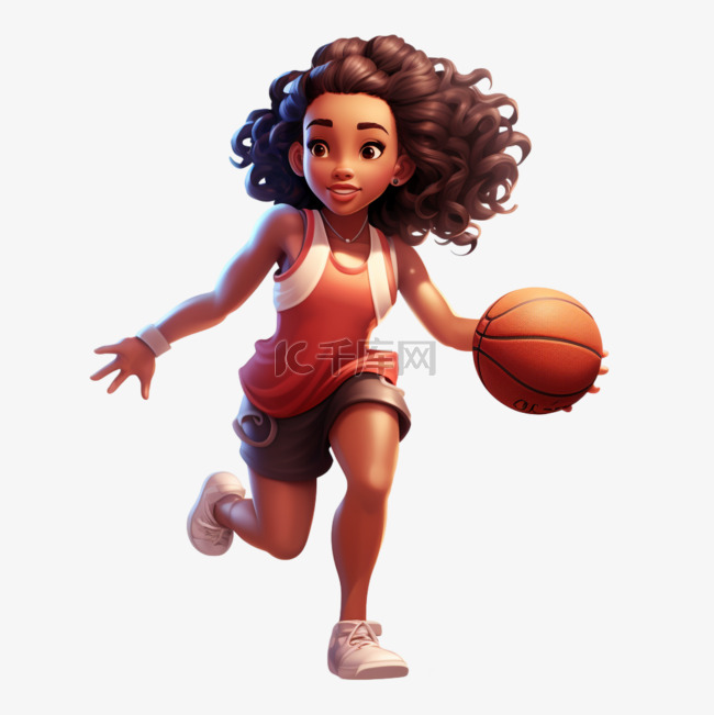 投球女篮女孩子女篮篮球比赛运球