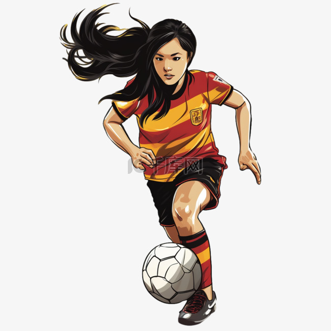 女孩足球女足运动员足球比赛