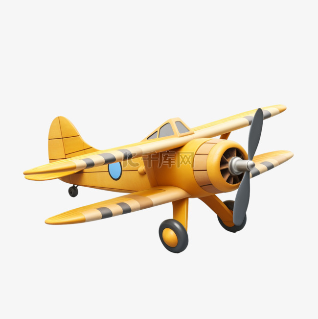 飞机3d模型免扣元素装饰素材