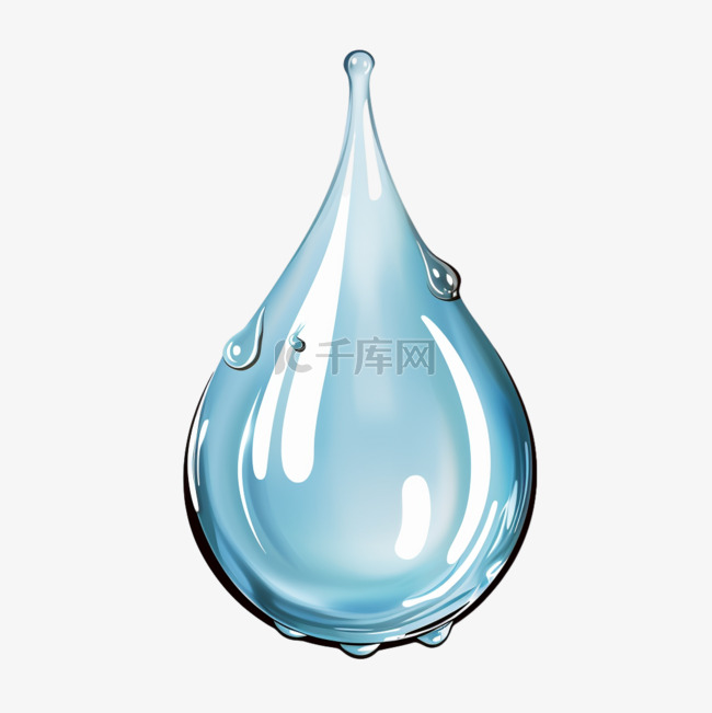水滴免抠立体3d元素