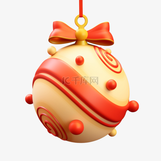 圣诞节黏土风格装饰彩球卡通元素