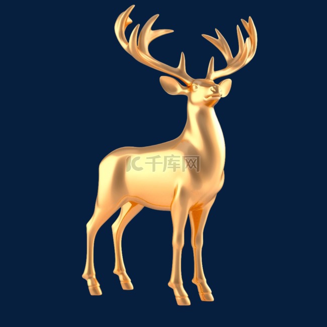 圣诞节素材3D麋鹿