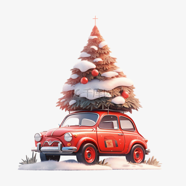 圣诞汽车气氛元素立体免扣图案