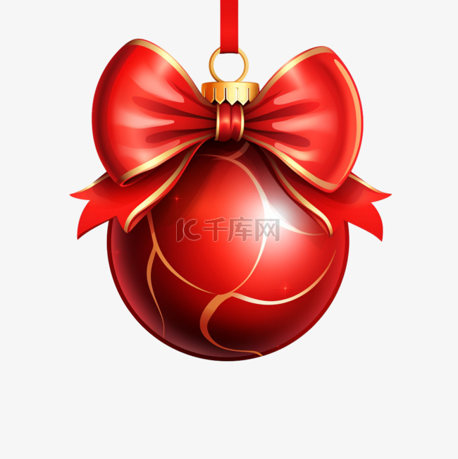 圣诞节免抠元素装饰圆球3d