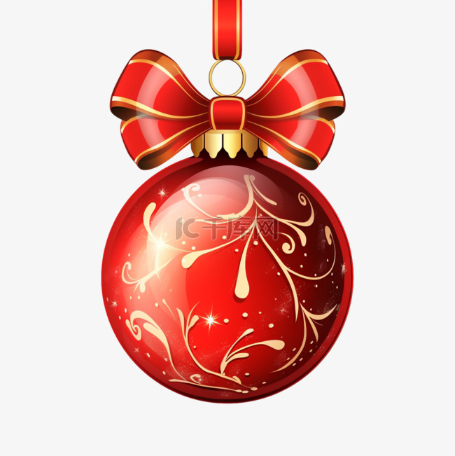 圣诞节装饰圆球3d免抠元素