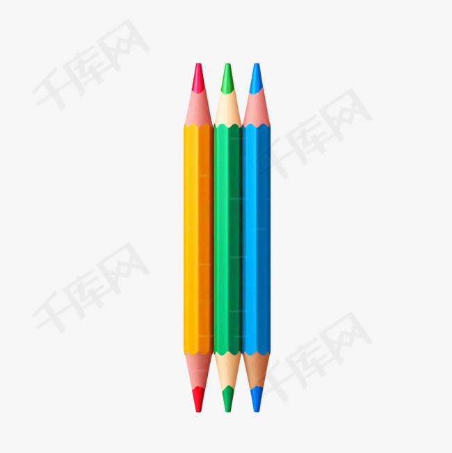 教育用彩色铅笔学习符号