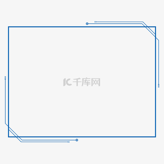 简约蓝色渐变科技简框