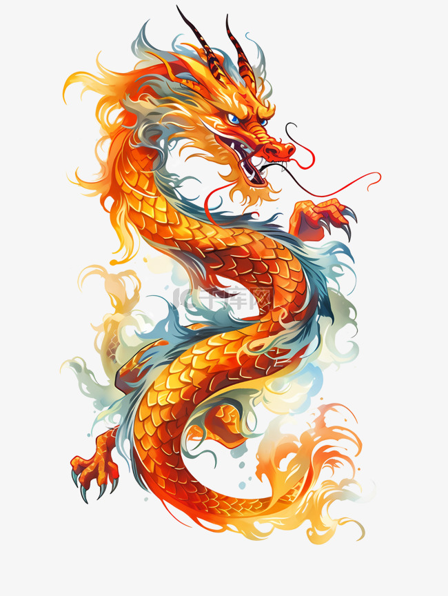 中国风传统龙形象龙年中国龙素材图片免费下载-千库网