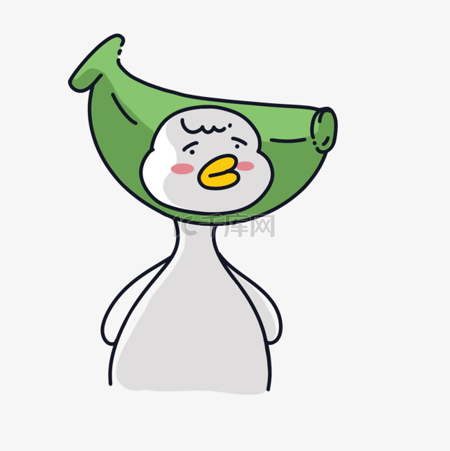 鹅焦虑鸭表情包素材图片免费下载-千库网