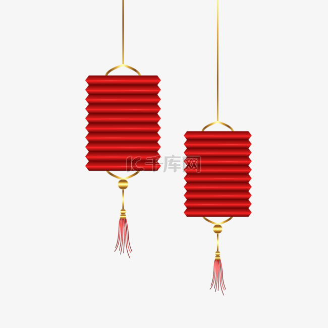 中国风灯笼春节新年装饰元素