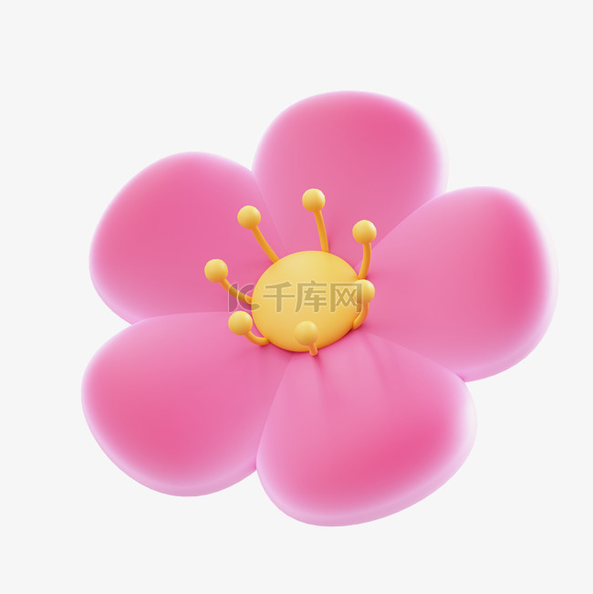 3D花朵花蕊花朵春天春季免抠素