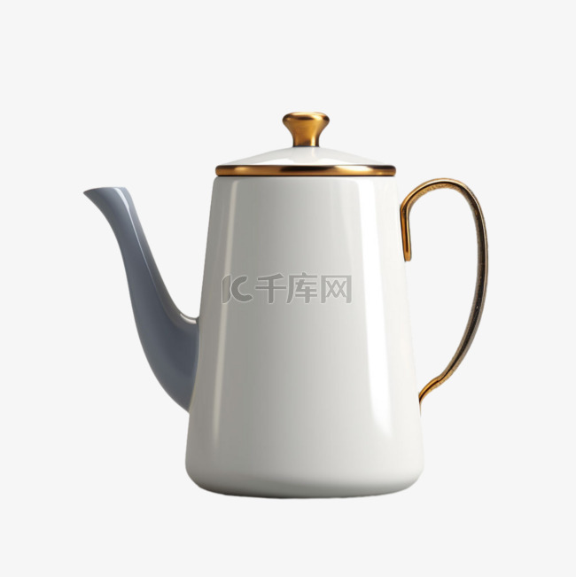 造型多样茶壶元素立体免扣图案
