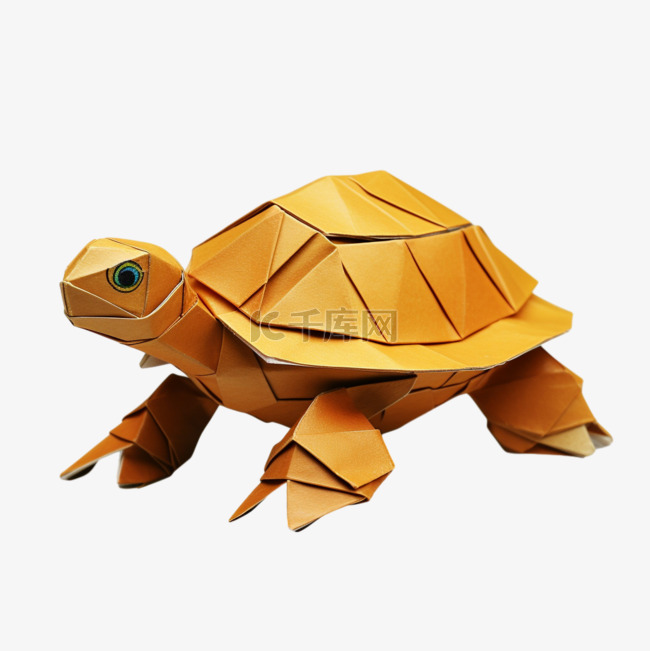 特色折纸乌龟元素立体免抠图案