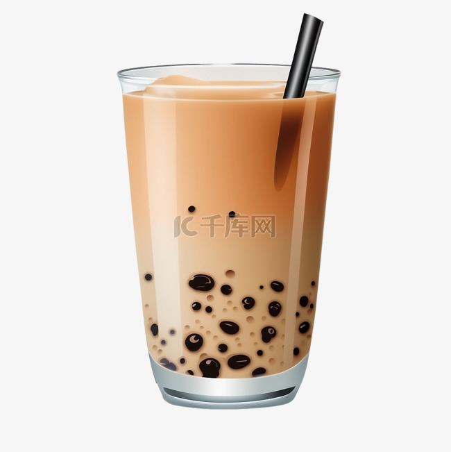 珍珠奶茶饮品透明