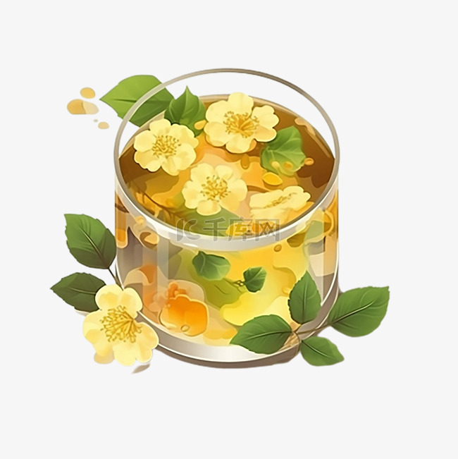 果汁饮料花朵