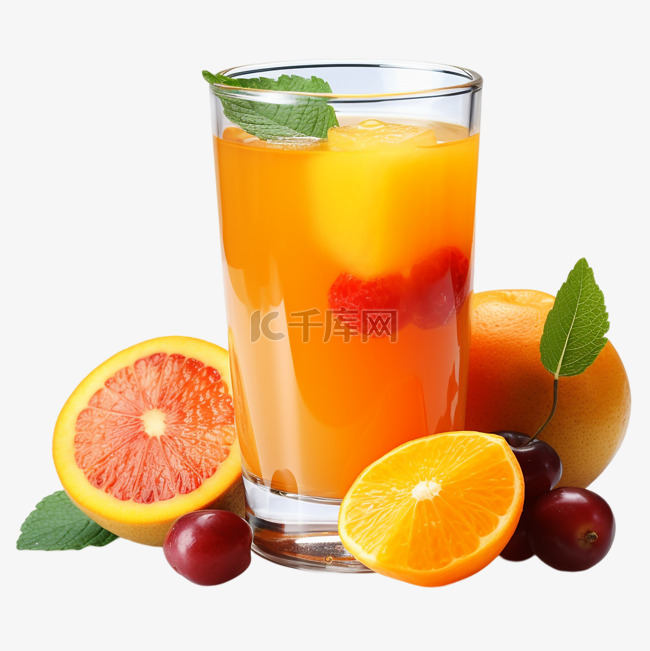 鲜榨果汁营养健康透明