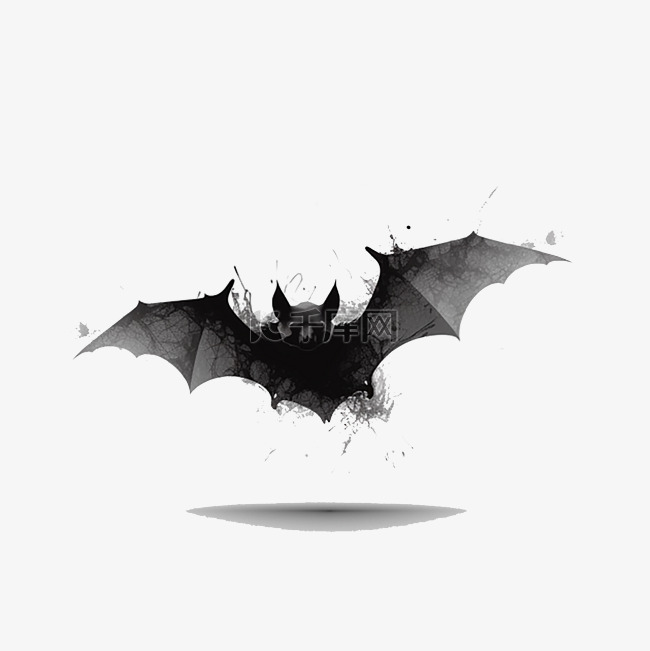 蝙蝠剪影黑色吸血动物