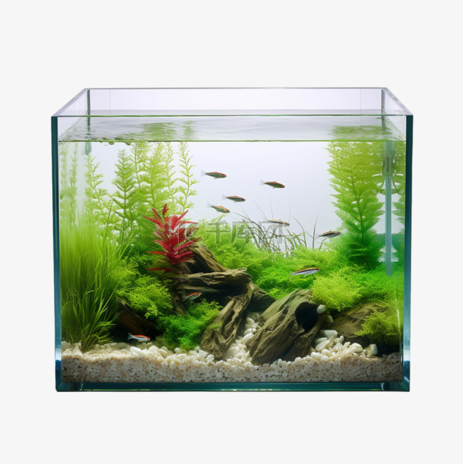 图形金鱼鱼缸元素立体免抠图案