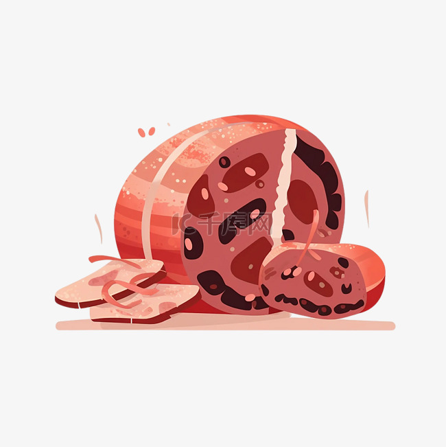 食物美食肉类插画