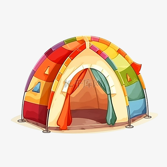 帐篷卡通多种颜色