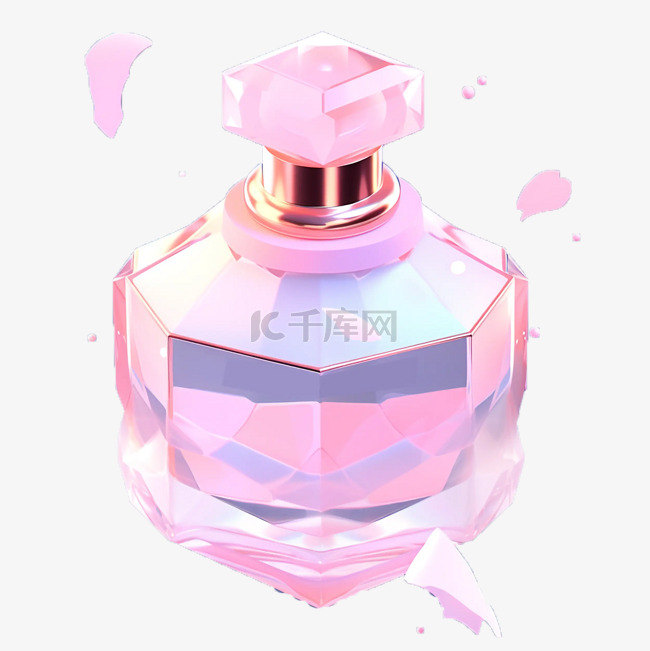 粉色水晶玻璃香水