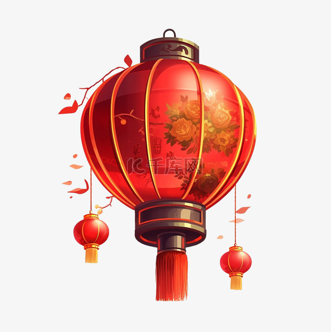 春节美丽红灯笼