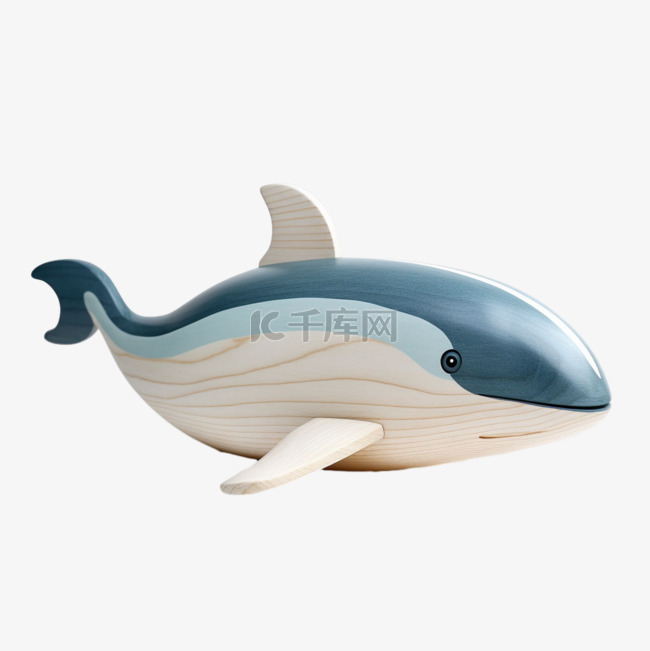 合成木雕海鲸元素立体免抠图案