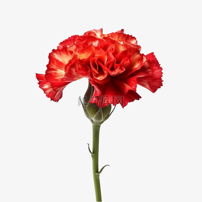 康乃馨鲜花红色美丽透明