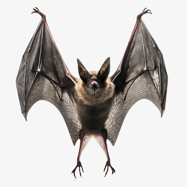 张开翅膀的黑色蝙蝠3d立体动物